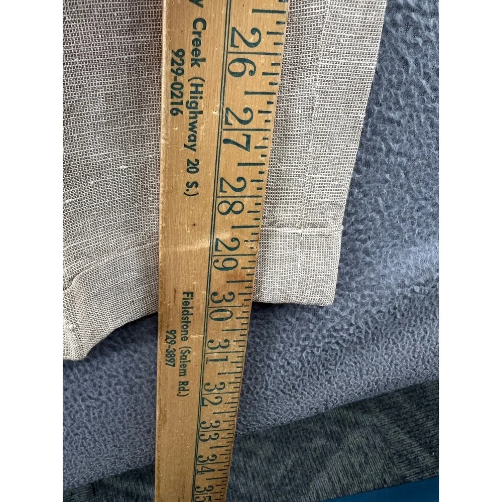 Structure Pants Mens 36x30 Khaki Linen Blend Pleated High Rise Dress Trousers